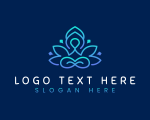 Relaxation - Lotus Yoga Chakra logo design
