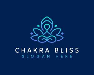 Chakra - Lotus Yoga Chakra logo design