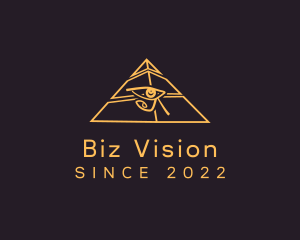 Golden Pyramid Eye logo design