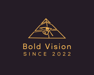 Golden Pyramid Eye logo design