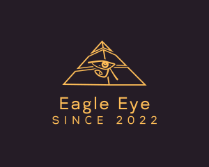 Golden Pyramid Eye logo design