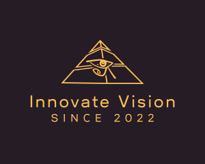 Golden Pyramid Eye logo design