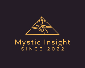 Clairvoyant - Golden Pyramid Eye logo design