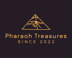 Golden Pyramid Eye logo design