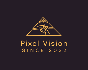 Golden Pyramid Eye logo design