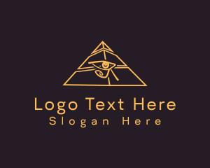 Golden Pyramid Eye Logo