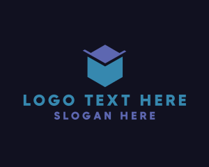 Blue Hexagon - Air Force Box logo design