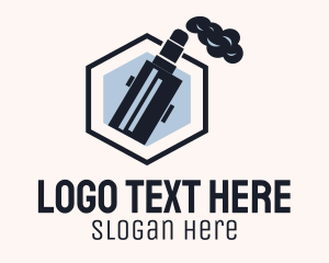 Tobbaco - Hexagon Vape Smoke logo design