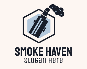 Smoke - Hexagon Vape Smoke logo design