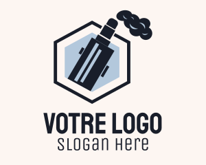 Vape - Hexagon Vape Smoke logo design