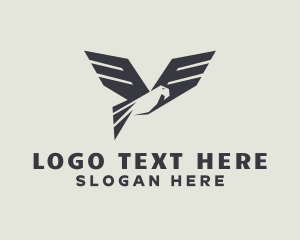 Flight - Geometric Avian Falcon logo design