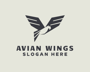 Geometric Avian Falcon logo design