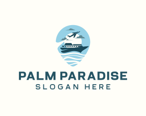 Airplane Cruise Travel logo design