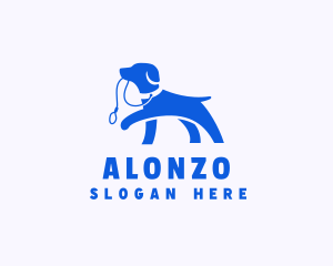 Puppy Dog Walker Leash logo design