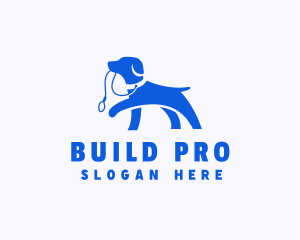 Puppy Dog Walker Leash logo design