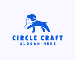 Puppy Dog Walker Leash logo design