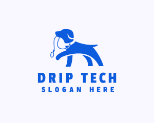 Puppy Dog Walker Leash logo design