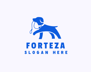 Puppy Dog Walker Leash logo design