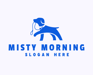 Puppy Dog Walker Leash logo design