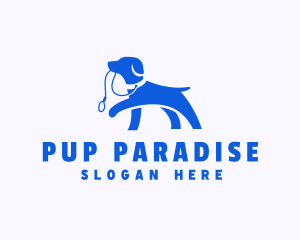 Pup - Puppy Dog Walker Leash logo design