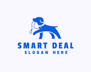 Puppy Dog Walker Leash logo design