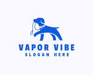 Puppy Dog Walker Leash logo design