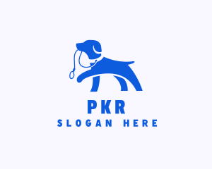 Puppy Dog Walker Leash logo design