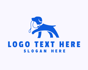 Puppy - Puppy Dog Walker Leash logo design