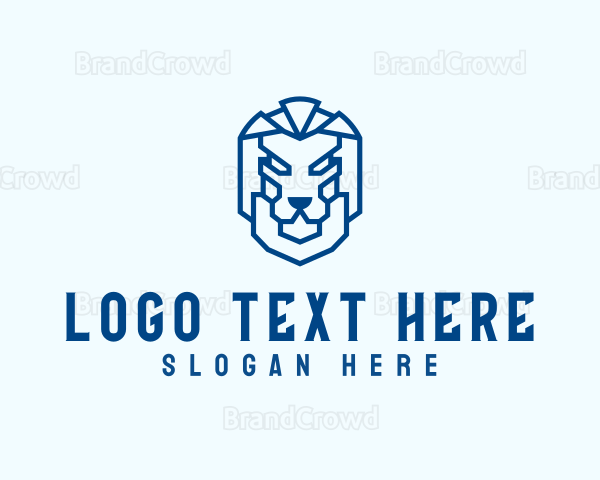 Lion Head Robot Logo