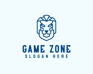 Lion Head Robot logo design