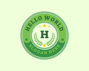 Eco Laurel Wreath  logo design