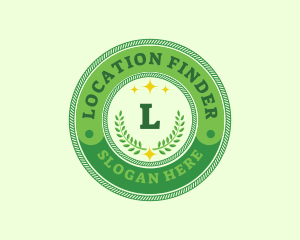 Eco Laurel Wreath  logo design