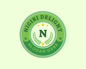 Eco Laurel Wreath  logo design