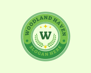 Eco Laurel Wreath  logo design