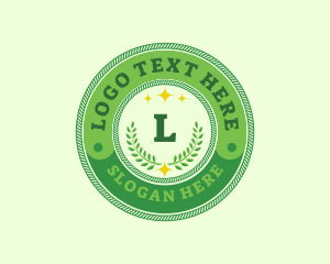 Education - Eco Laurel Wreath logo design