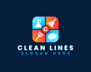 Cleaning Sanitary Disinfection logo design