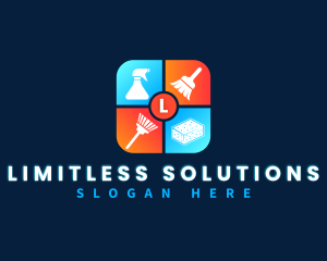 Cleaning Sanitary Disinfection logo design