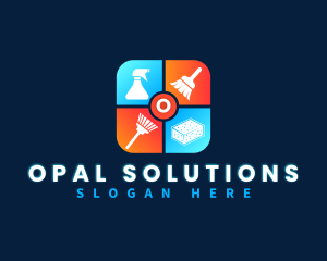 Cleaning Sanitary Disinfection logo design