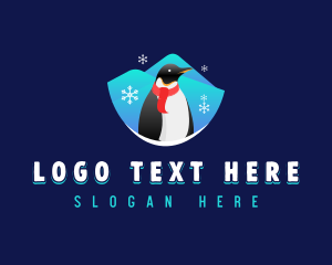 Zoo - Snow Penguin Animal logo design