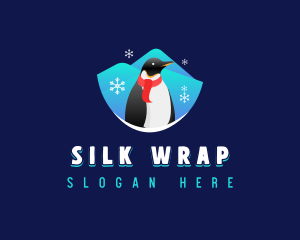 Snow Penguin Animal logo design