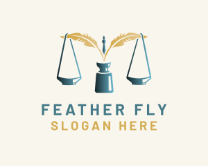 Feather Ink Scale logo design