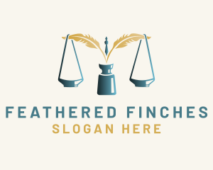 Feather Ink Scale logo design