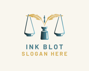 Feather Ink Scale logo design