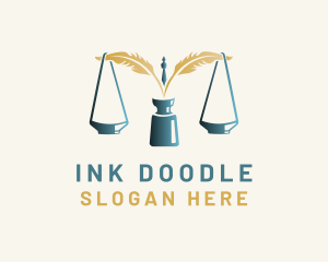 Feather Ink Scale logo design