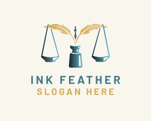 Feather Ink Scale logo design