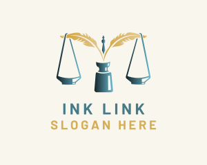 Feather Ink Scale logo design