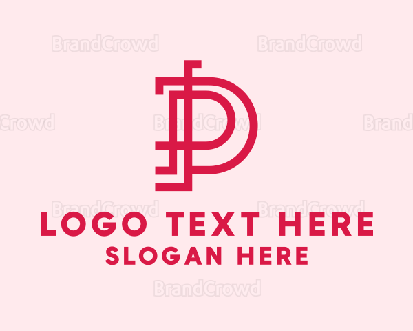 Modern Business Letter P Logo