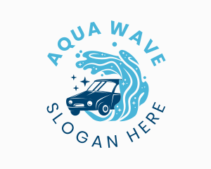 Car Waves Sparkle logo design