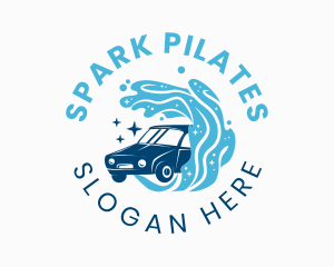 Cleaning - Car Waves Sparkle logo design