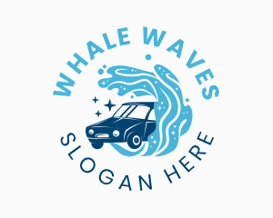 Car Waves Sparkle logo design